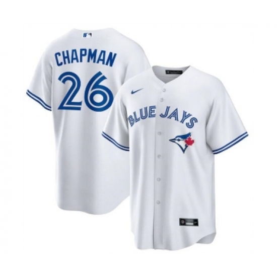 Men's Toronto Blue Jays #26 Matt Chapman White Cool Base Stitched Jersey - Ujersey