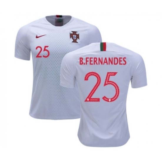 Portugal #25 B.Fernandes Away Soccer Country Jersey