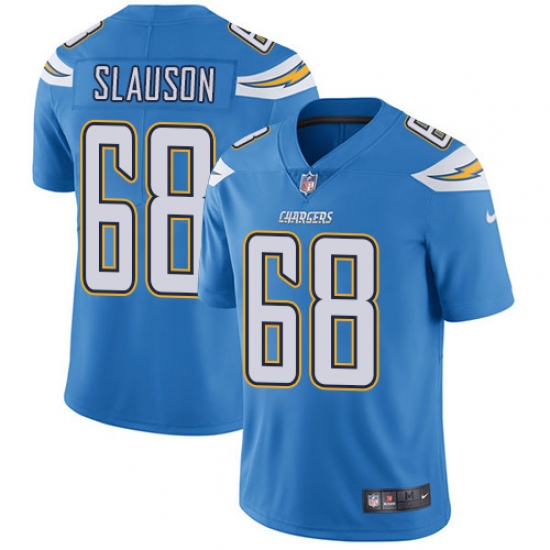Youth Nike Los Angeles Chargers #68 Matt Slauson Electric Blue Alternate Vapor Untouchable Limited Player NFL Jersey - Ujersey