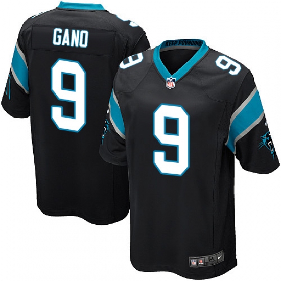 Men's Nike Carolina Panthers #9 Graham Gano Game Black Team Color NFL Jersey - Ujersey