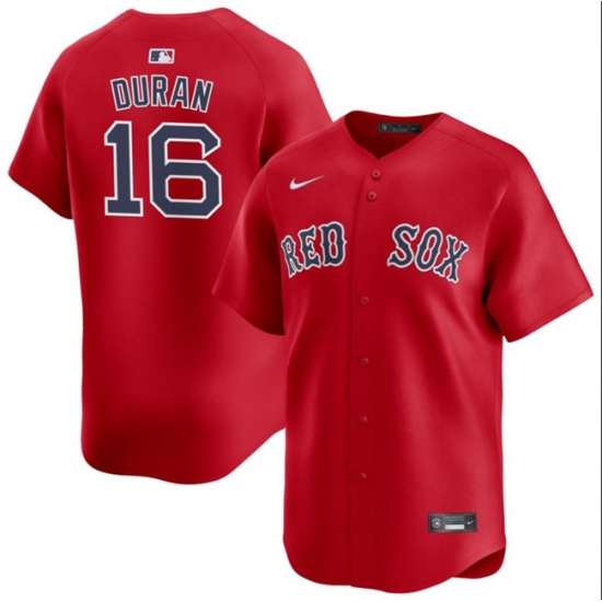 Men's Boston Red Sox #16 Jarren Duran Red 2024 Alternate Limited Stitched Baseball Jersey - Ujersey