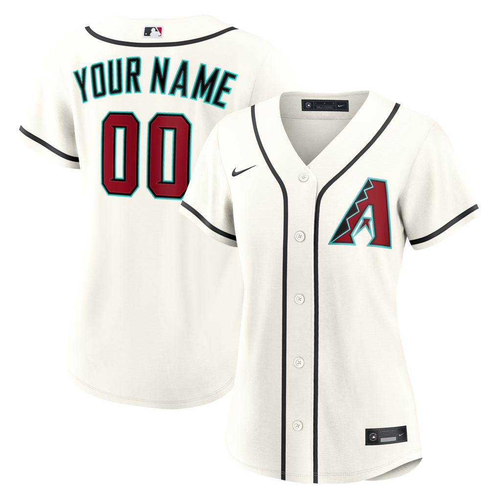 Women's Arizona Diamondbacks Nike Cream Home Replica Custom Jersey