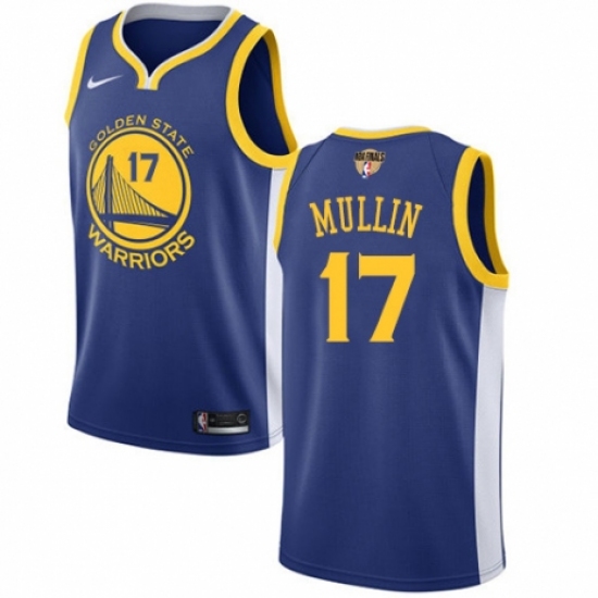 Men's Nike Golden State Warriors #17 Chris Mullin Swingman Royal Blue Road 2018 NBA Finals Bound NBA Jersey - Icon Edition - Ujersey