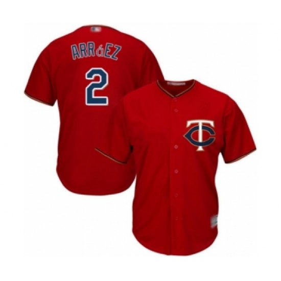 Youth Minnesota Twins #2 Luis Arraez Authentic Scarlet Alternate Cool Base Baseball Player Jersey - Ujersey