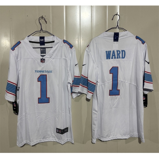 Men's Tennessee Titans #1 Cameron Ward White 2026 F.U.S.E. Vapor Limited Football Stitched Jersey - Ujersey