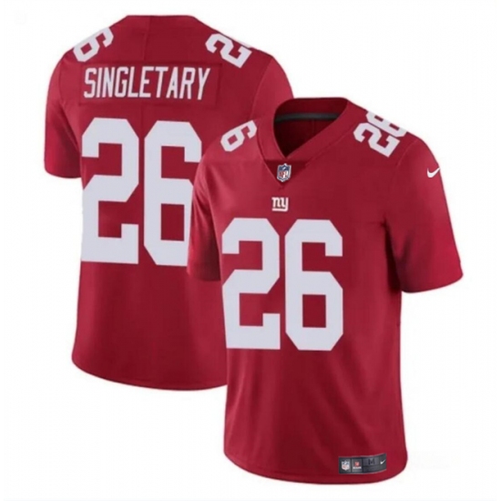 Men's New York Giants #26 Devin Singletary Red Vapor Untouchable Limited Football Stitched Jersey - Ujersey