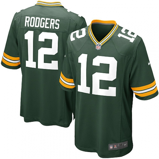 Men's Nike Green Bay Packers #12 Aaron Rodgers Game Green Team Color NFL Jersey - Ujersey