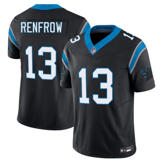 Men's Carolina Panthers #13 Hunter Renfrow Black Limited Stitched Jersey - Ujersey