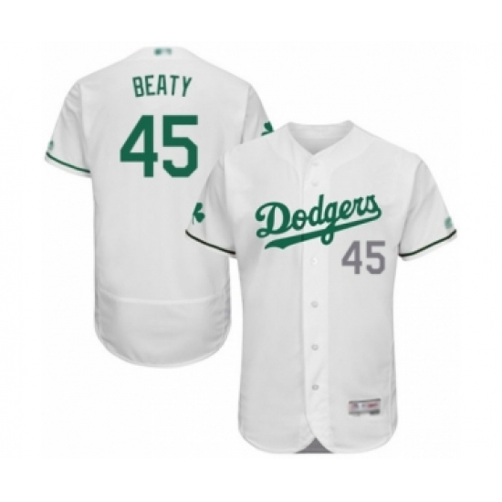 Men's Los Angeles Dodgers #45 Matt Beaty White Celtic Flexbase Authentic Collection Baseball Player Jersey - Ujersey