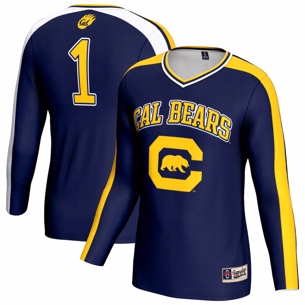 Unisex GameDay Greats Navy Cal Bears #1 Lightweight Volleyball Fashion Jersey - SUjersey01