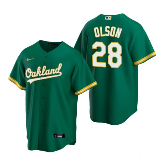 Men's Nike Oakland Athletics #28 Matt Olson Green Alternate Stitched Baseball Jersey - Ujersey