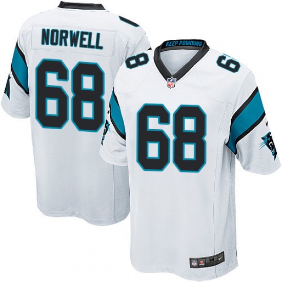 Men's Nike Carolina Panthers #68 Andrew Norwell Game White NFL Jersey - Ujersey
