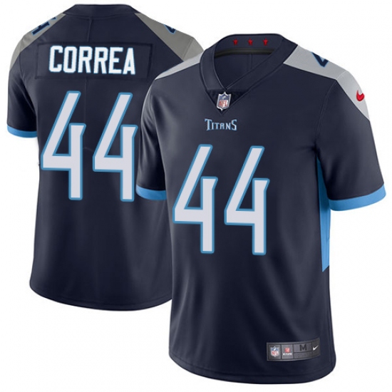 Men Nike Tennessee Titans #44 Kamalei Correa Navy Blue Team Color Vapor Untouchable Limited Player NFL Jersey - Ujersey
