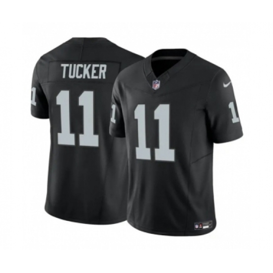 Men's Las Vegas Raiders #11 Tre Tucker Black 2023 F.U.S.E Vapor Untouchable Football Stitched Jersey