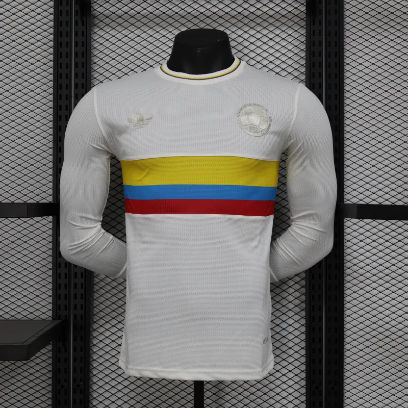 Colombia Soccer Jersey Shirt Long Sleeve 2024 - 100th Anniversary - U-jersey