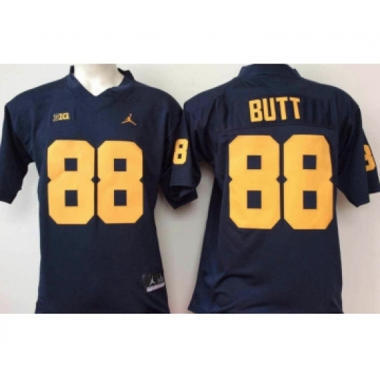 Michigan Wolverines 88 Jake Butt Navy College Football Jersey - Ujersey