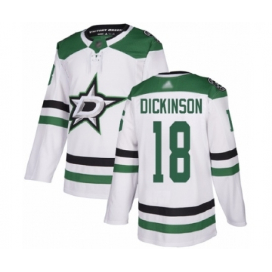 Men's Dallas Stars #18 Jason Dickinson Authentic White Away Hockey Jersey - Ujersey
