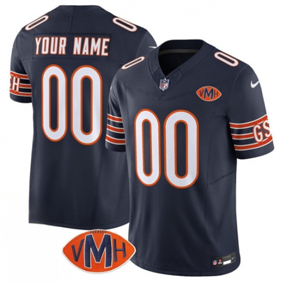 Men's Chicago Bears Active Player Custom Navy 2025 F.U.S.E. With VMH Patch Vapor Untouchable Limited Football Stitched Jersey - Ujersey