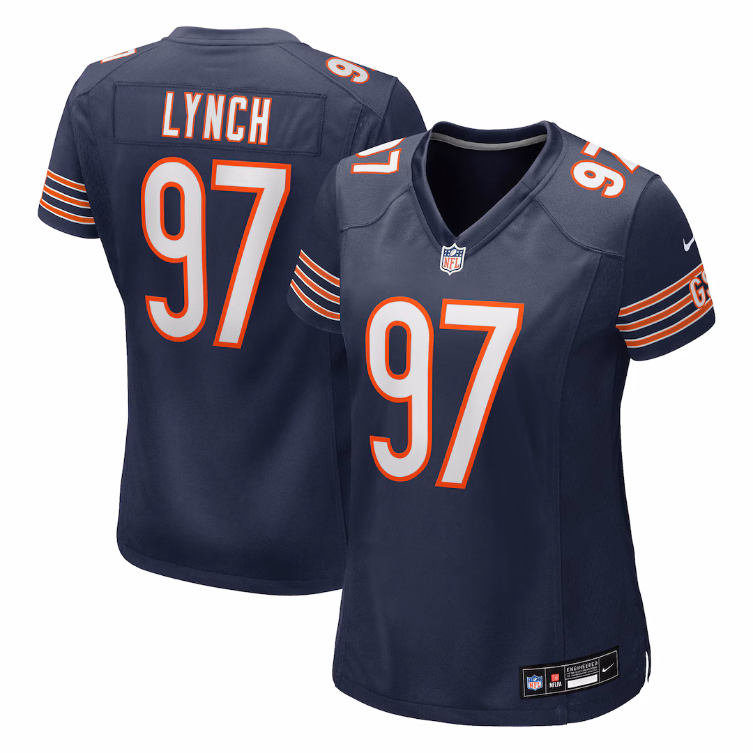 Women's Chicago Bears James Lynch Nike Navy Team Game Jersey