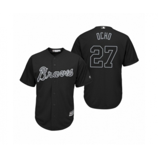 Women Atlanta Braves #27 Austin Riley Ocho Black 2019 Players' Weekend Replica Jersey - Ujersey