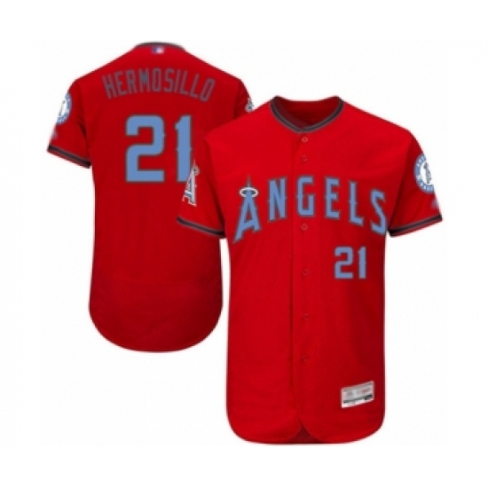 Men's Los Angeles Angels of Anaheim #21 Michael Hermosillo Authentic Red 2016 Father's Day Fashion Flex Base Baseball Player Jersey - Ujersey