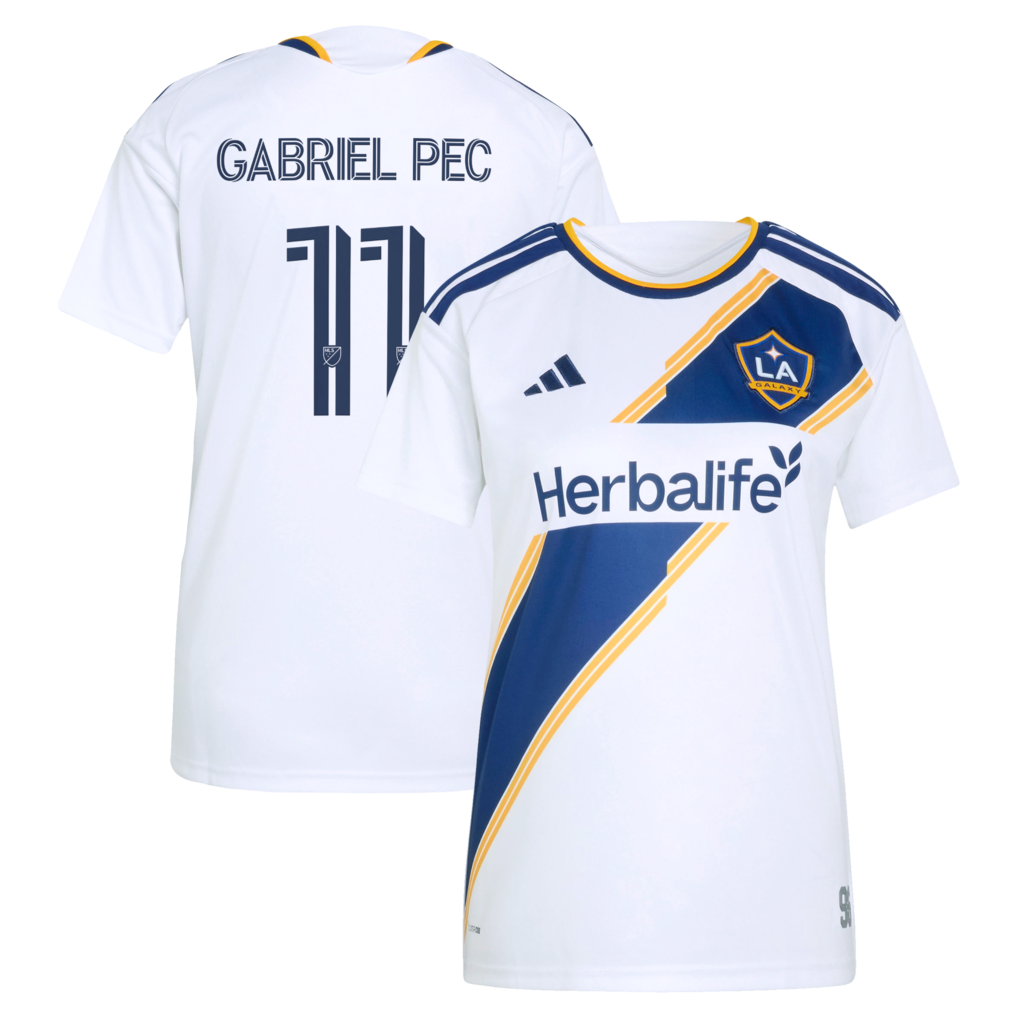 Women's LA Galaxy Gabriel Pec adidas White 2026 The VeloCITY Kit Replica Jersey - Ujersey