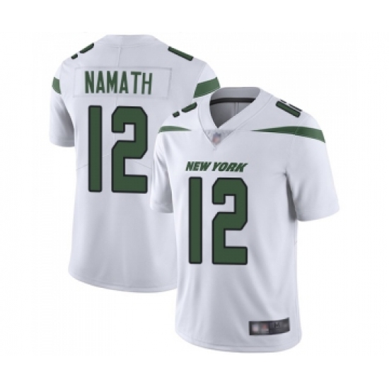 Youth New York Jets #12 Joe Namath White Vapor Untouchable Limited Player Football Jersey - Ujersey
