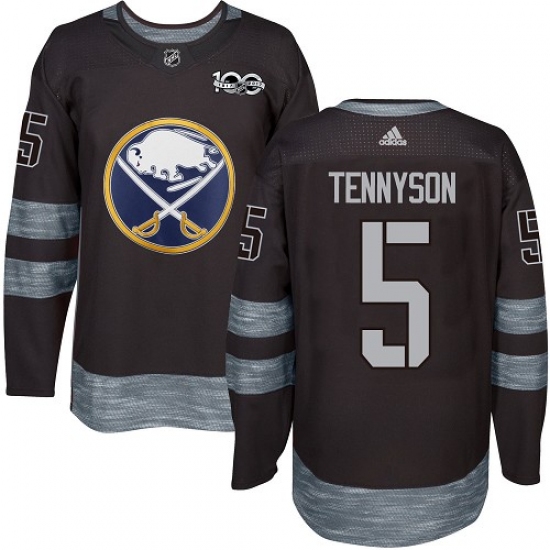Men's Adidas Buffalo Sabres #5 Matt Tennyson Premier Black 1917-2017 100th Anniversary NHL Jersey - Ujersey
