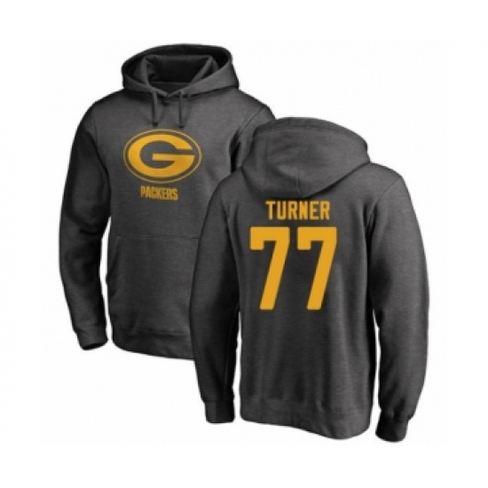 Football Green Bay Packers #77 Billy Turner Ash One Color Pullover Hoodie - Ujersey