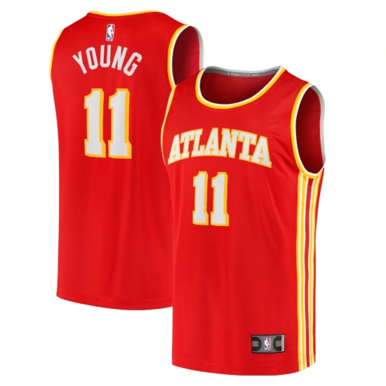 Men's Atlanta Hawks #11 Trae Young Fanatics Branded Red 2020-21 Fast Break Player Jersey - Ujersey