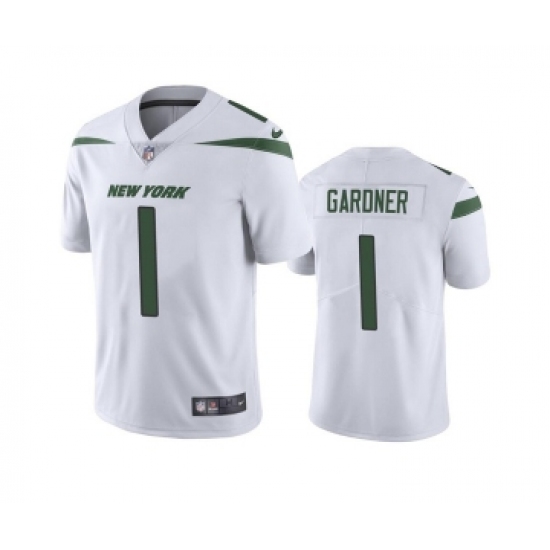Men's New York Jets #1 Ahmad Gardner 2022 White Vapor Untouchable Limited Stitched Jersey - Ujersey