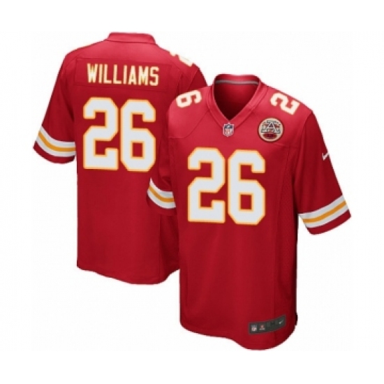 Men's Nike Kansas City Chiefs #26 Damien Williams Game Red Team Color NFL Jersey - Ujersey