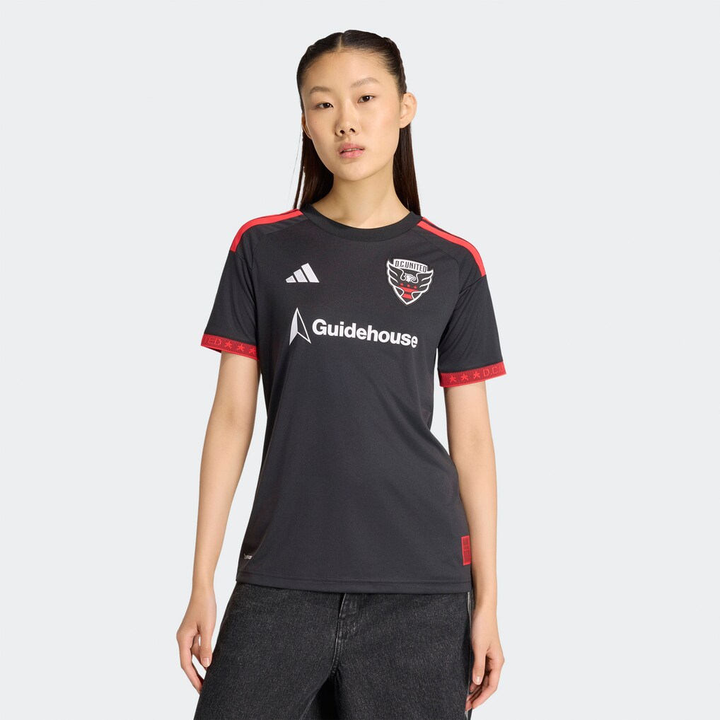 Women's D.C. United adidas Black 2026 Black-and-Red Kit Replica Jersey - Ujersey