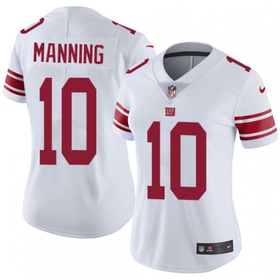 Women's Nike New York Giants #10 Eli Manning Elite White NFL Jersey - Ujersey