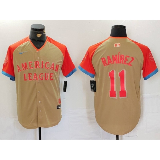 Men's Cleveland Guardians #11 Jose Ramirez Cream 2024 All Star Limited Stitched Jersey - Ujersey