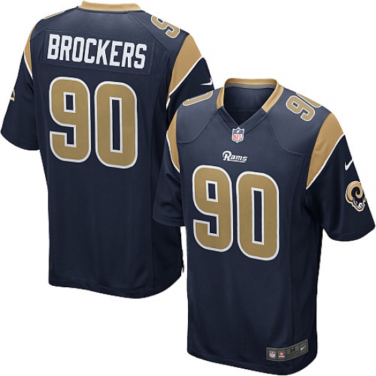 Men's Nike Los Angeles Rams #90 Michael Brockers Game Navy Blue Team Color NFL Jersey - Ujersey