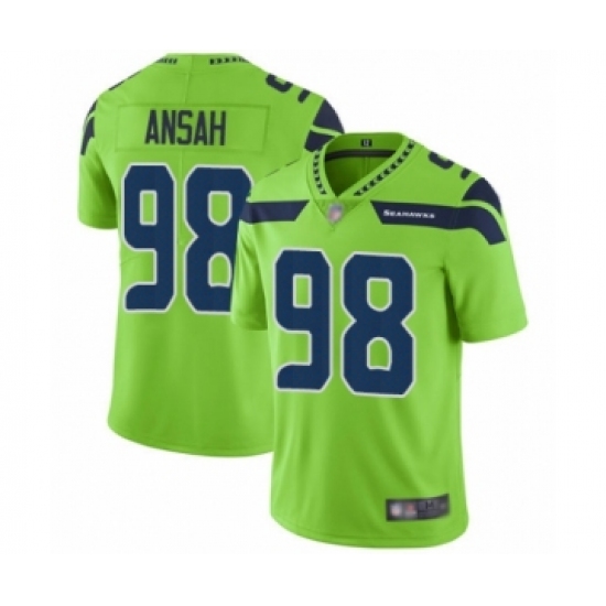 Youth Seattle Seahawks #98 Ezekiel Ansah Limited Green Rush Vapor Untouchable Football Jersey - Ujersey