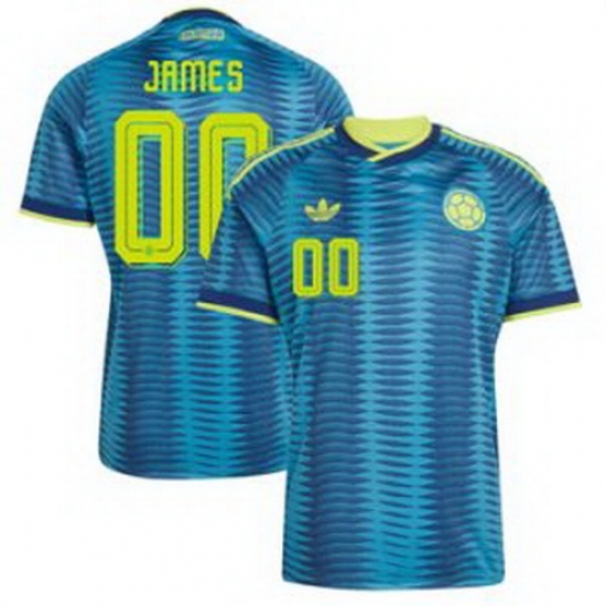 Men Colombia Custom 2026 Away Replica Turquoise Jersey 2 - Ujersey