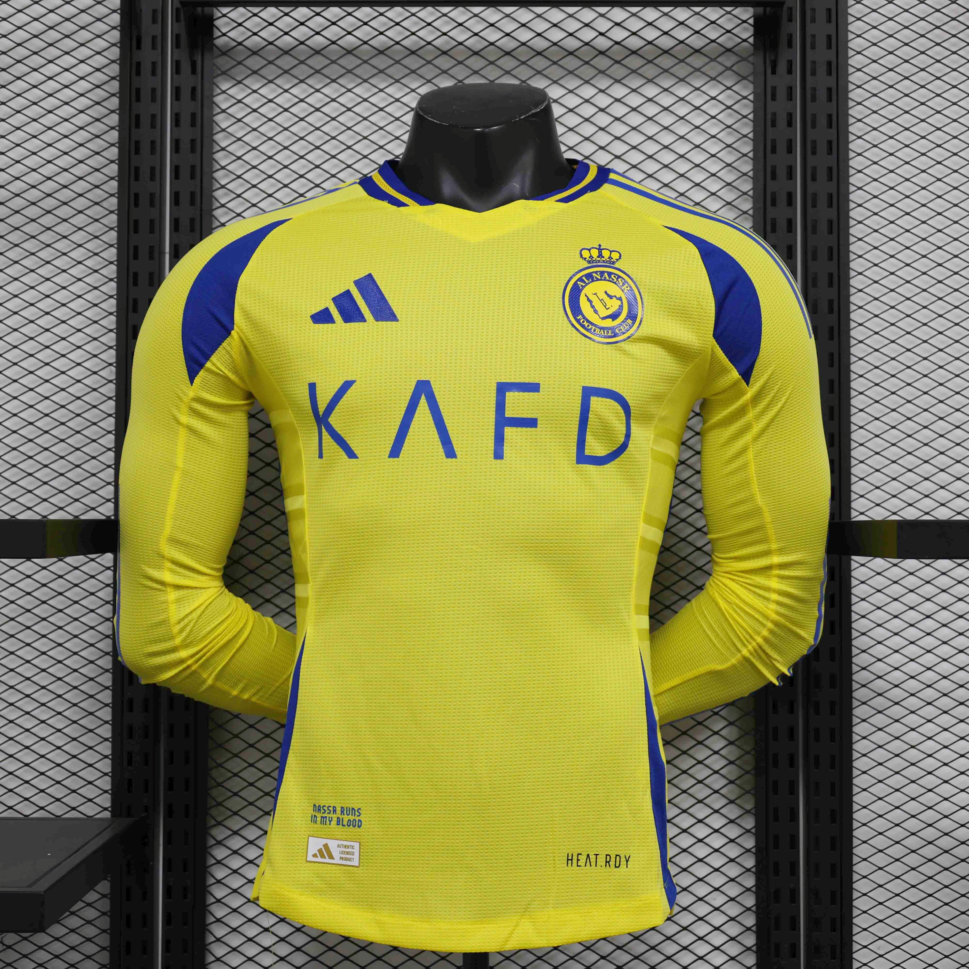 Al Nassr Soccer Jersey Home Long Sleeve Shirt 2024/25 - U-jersey