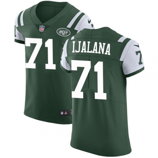 Men's Nike New York Jets #71 Ben Ijalana Elite Green Team Color NFL Jersey - Ujersey