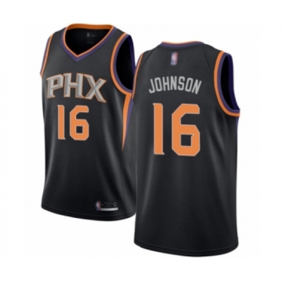 Women's Phoenix Suns #16 Tyler Johnson Swingman Black Basketball Jersey Statement Edition - Ujersey