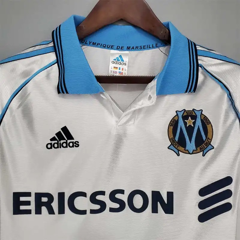 Marseille Retro Soccer Jersey Home Custom Shirt 1998-99 - SUjersey01