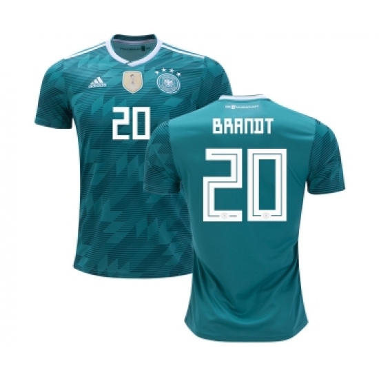 Germany #20 Brandt Away Kid Soccer Country Jersey