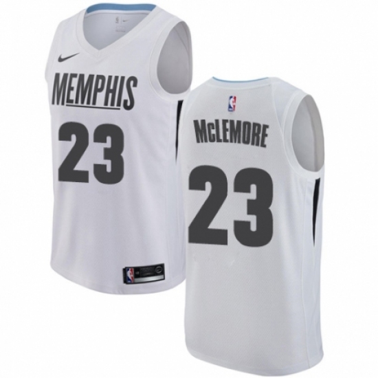 Men's Nike Memphis Grizzlies #23 Ben McLemore Swingman White NBA Jersey - City Edition - Ujersey