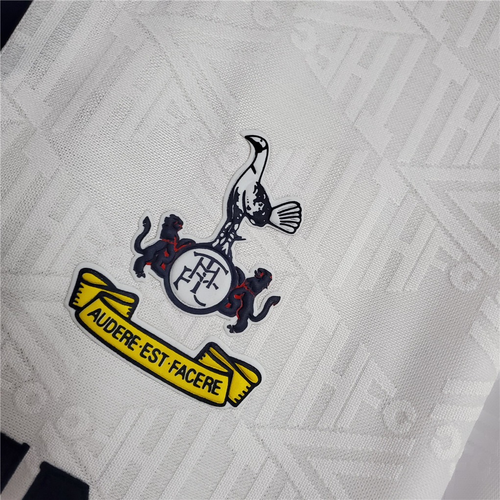 Tottenham Hotspur Retro Football Jersey Home Custom Shirt 1991/93 - ujerseystore