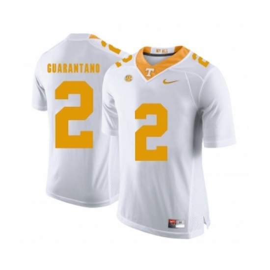 Tennessee Volunteers 2 Jarrett Guarantano White College Football Jersey - Ujersey