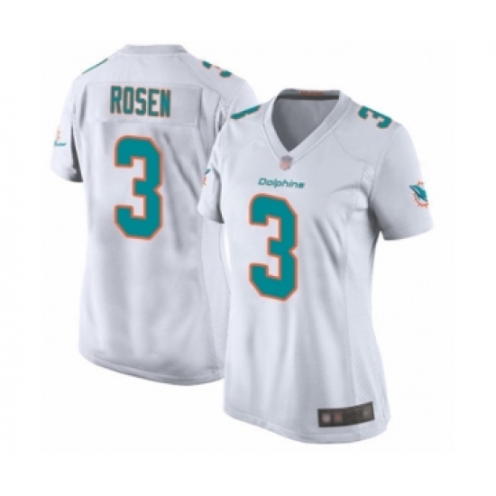 Women's Miami Dolphins #3 Josh Rosen Game White Football Jersey - Ujersey