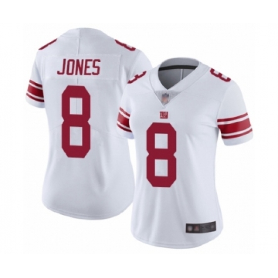 Women's New York Giants #8 Daniel Jones White Vapor Untouchable Limited Player Football Jersey - Ujersey