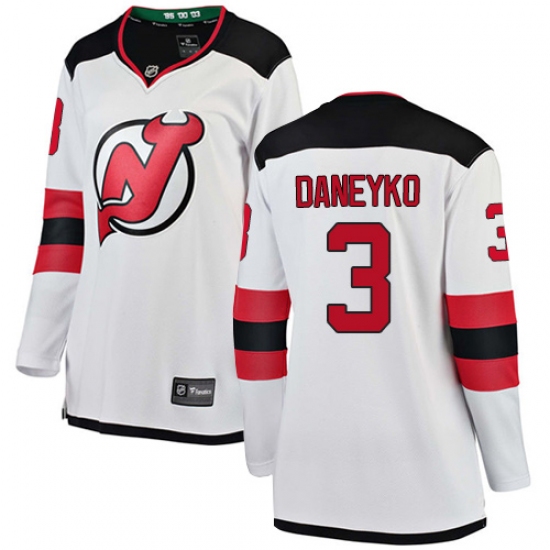 Women's New Jersey Devils #3 Ken Daneyko Fanatics Branded White Away Breakaway NHL Jersey - Ujersey