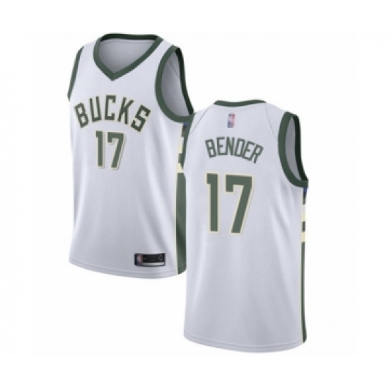 Youth Milwaukee Bucks #17 Dragan Bender Swingman White Basketball Jersey - Association Edition - Ujersey